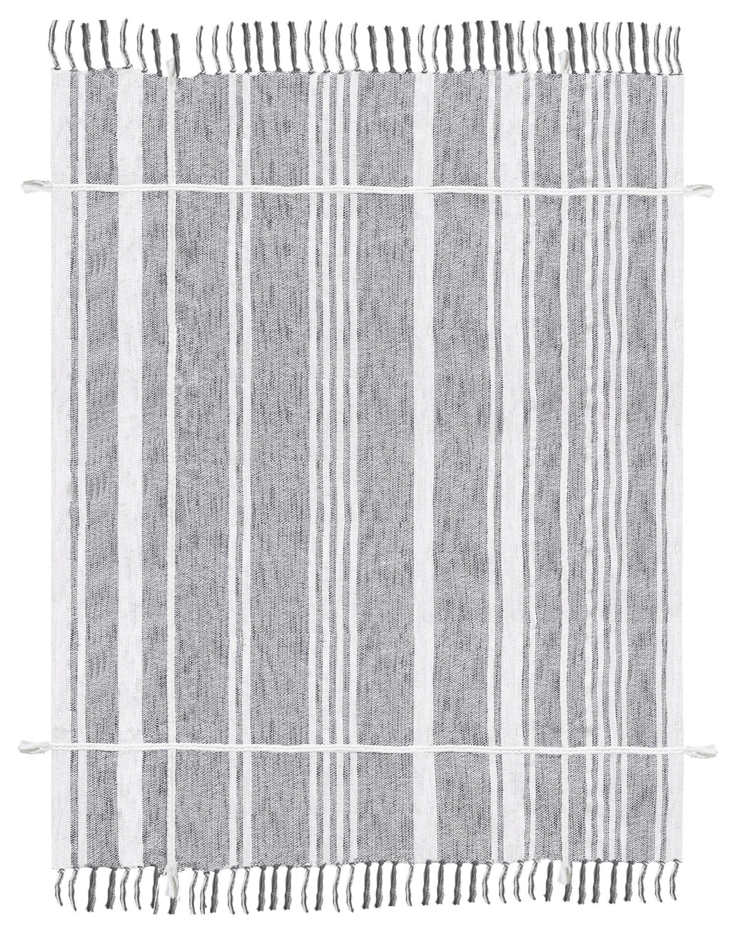 100% Cotton Striped Decorative Throw