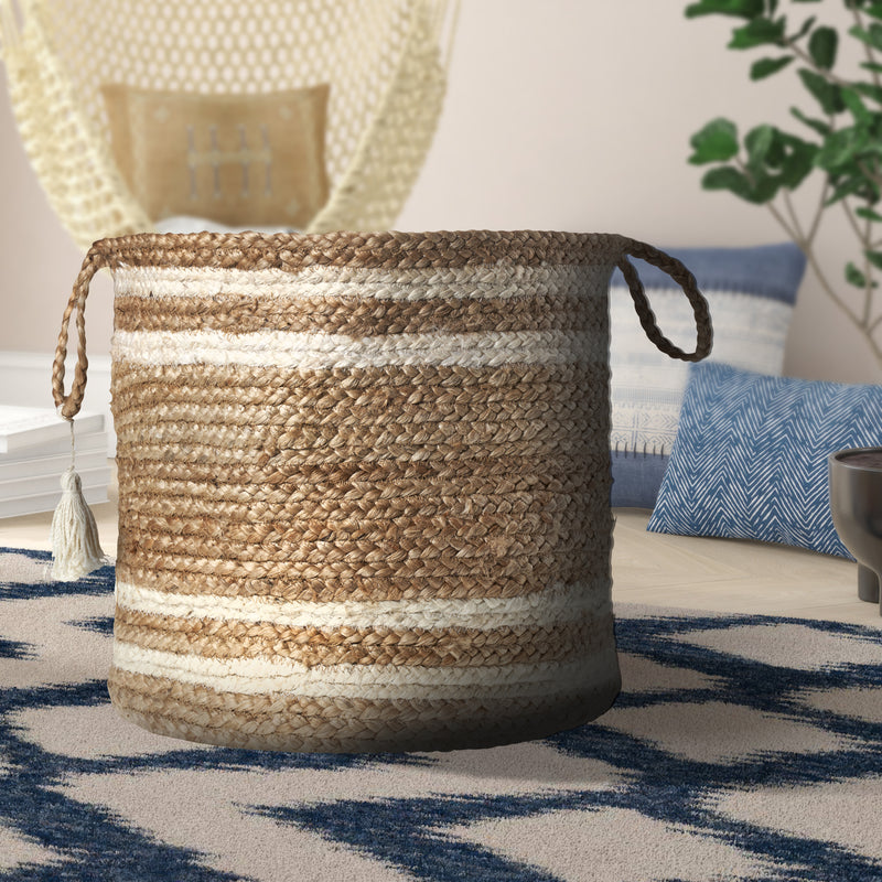 Double Shaded 100% Natural Jute Decorative Basket