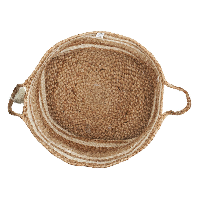 Double Shaded 100% Natural Jute Decorative Basket