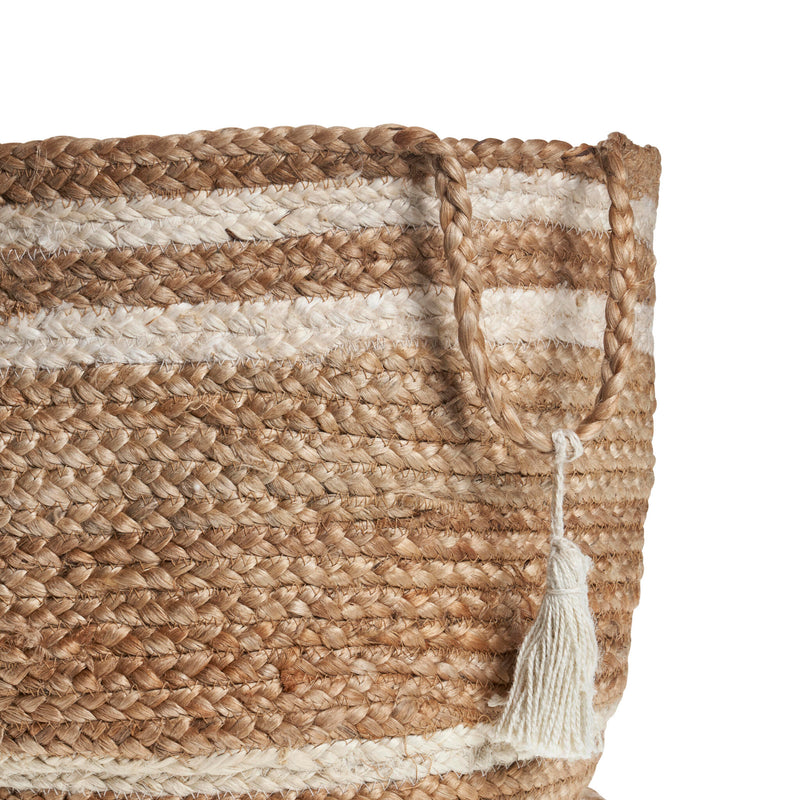 Double Shaded 100% Natural Jute Decorative Basket