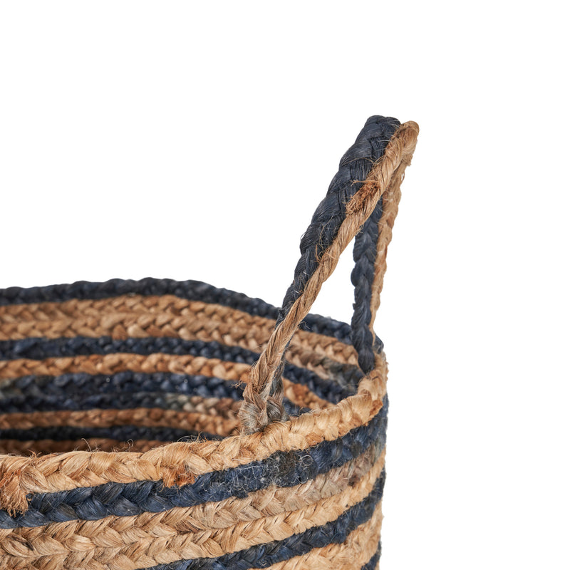 Beautiful Handmade Natural Blue Decorative Basket