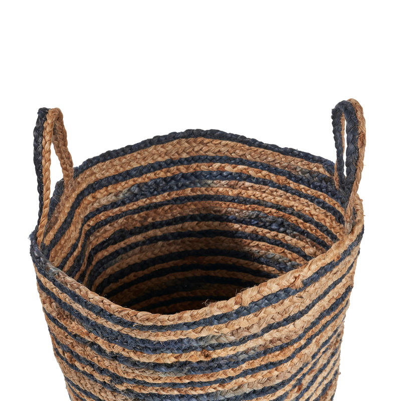 Beautiful Handmade Natural Blue Decorative Basket