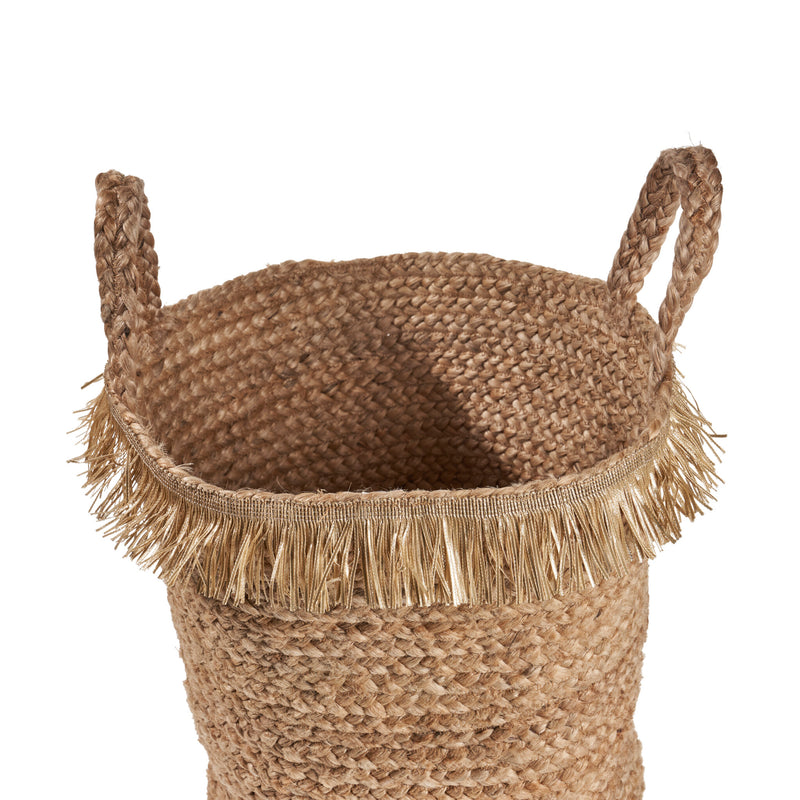 Boho Natural Jute Large Decorative Basket