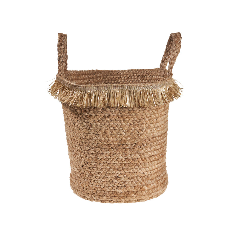 Boho Natural Jute Large Decorative Basket