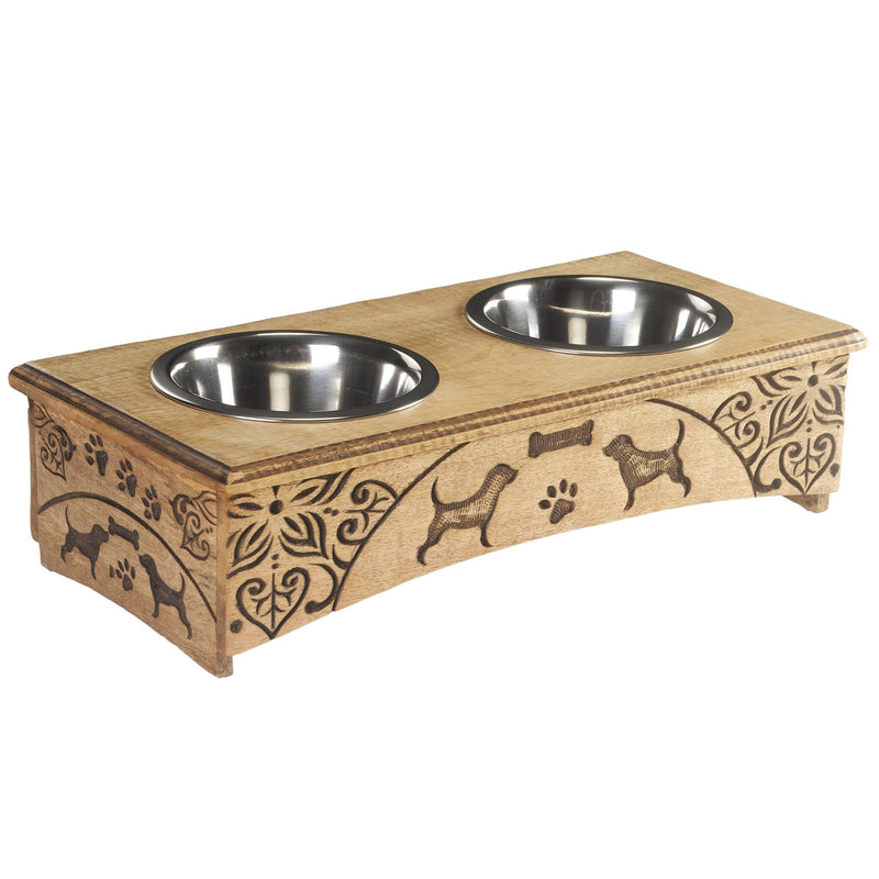 Double Pet Feeder with Removable Bowls