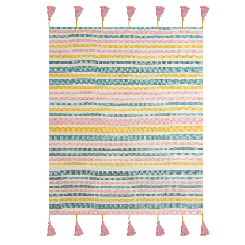 Super Cute Multicolored Decorative Cotton Throw