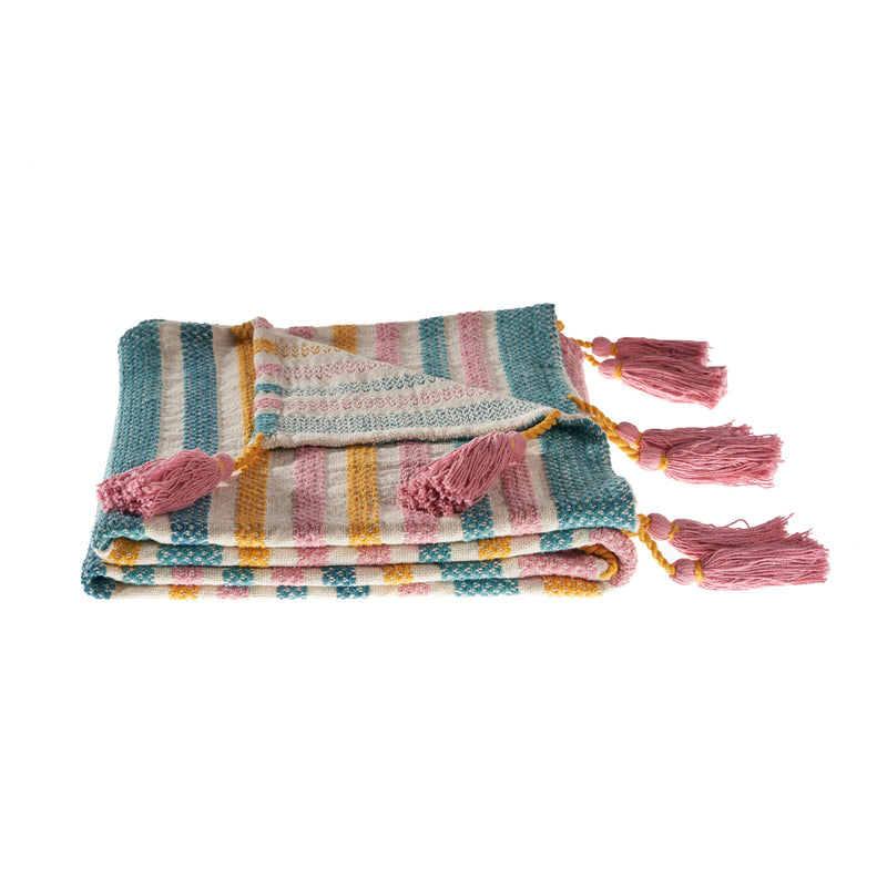 Super Cute Multicolored Decorative Cotton Throw