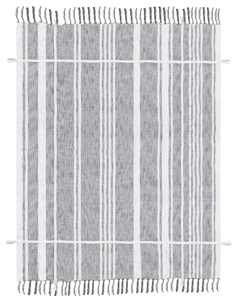 100% Cotton Striped Decorative Throw