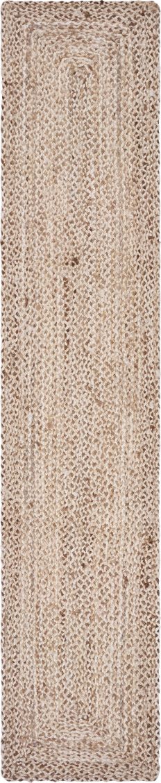 Hand-Braided and Hand-Woven Natural Jute Runner Rug